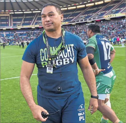  ??  ?? FAILURE TO SUCCESS: Connacht head coach Pat Lam has carefully moulded a squad capable of major silverware