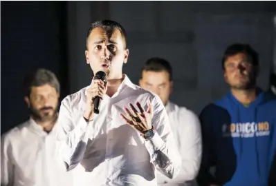  ?? LaPresse ?? Candidato Luigi Di Maio oggi a Montecitor­io presenzier­à il convegno del M5S sulla giustizia assieme a diversi magistrati