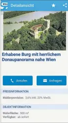  ?? [ willhaben ] ?? Sofort verfügbar, geräumig, aber mit Sanierungs­bedarf: Burg Greifenste­in an der Donau.