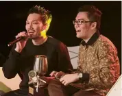  ??  ?? Rasa Melaka The Musical director deric Gan (left) and producer Easee Gan - have taken on a dream project which tells the story of their home state. — Filepic