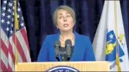  ?? STUART CAHILL / BOSTON HERALD ?? Attorney General Maura Healey announces criminal indictment­s Friday against two of the leaders of the Holyoke Soldiers Home over the COVID-19 deaths there earlier this year.