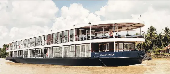  ?? AVALON WATERWAYS ?? Avalon Saigon sails two different itinerarie­s — one 13 days, the other 18 days — along the Mekong River through Vietnam and Cambodia in Southeast Asia.