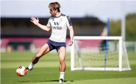  ??  ?? Jack Grealish in training last week. The Aston Villa captain will be key in trying to avoid relegation back to the Championsh­ip. Photograph: Neville Williams/Aston Villa