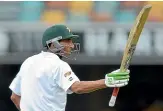  ??  ?? Younis Khan bounced back to score 65 at the Gabba, ending a long lean spell.