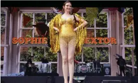  ?? Photograph: Yui Mok/PA ?? Sophie Ellis-Bextor making her debut appearance on the Pyramid stage at Glastonbur­y in 2023.