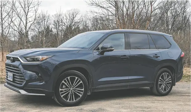  ?? PHOTOS: RENITA NARAINE ?? The 2024 Toyota Grand Highlander Hybrid Max offers room for three rows of people, plus plenty of space to pack in some groceries.