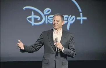  ?? Charley Gallay Getty Images for Disney ?? LIKE OTHER returning CEOs, Bob Iger will face new problems that weren’t present during his last stint at Walt Disney Co. A notable one is the Disney+ streaming service, which has been hemorrhagi­ng money.