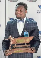  ?? TENNESSEAN ?? Memphis Central lineman Trevis Hopper committed to Memphis in April 2018. GEORGE WALKER IV/THE