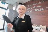  ?? CATHIE COWARD HAMILTON SPECTATOR FILE PHOTO ?? Ethel Wilson retired from her job at the Wendy’s on Upper James in 2018 when she was 97, due to health reasons.