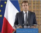  ??  ?? President Macron: internatio­nalist