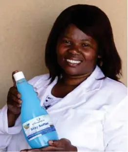  ??  ?? A dream came true for Nonceba Sobai, who runs a business that manufactur­es cleaning products.