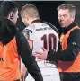  ??  ?? BLOW Johnny Mcphillips came off injured on Friday