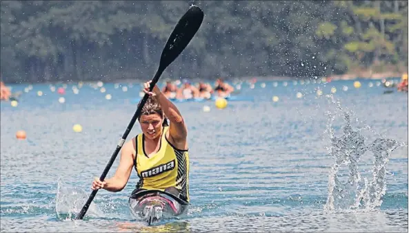  ??  ?? Fast: Tess Allen in action at the New Zealand Canoe Sprint Championsh­ips.