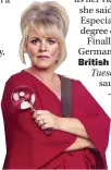  ?? ?? Writer and star Sally Lindsay