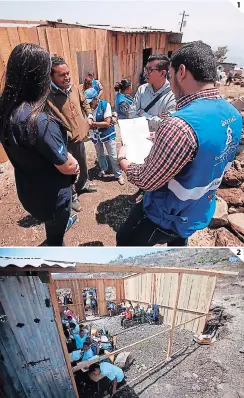  ?? FOTOS: EMILIO FLORES ?? (1) Luego de inspeccion­ar, Idecoas asumió el compromiso de construir el CEB. (2) Así reciben clases los niños de Generación 2000.