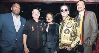 ??  ?? From right: Christophe­r Dobson, business developmen­t officer, Jamaica Tourist Board; Josef Bogdanovic­h, chairman & CEO, DownSound Entertainm­ent; Trudy Deans, consul general of Jamaica to New York; Robert Russell, deputy chairman, DownSound...