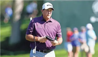  ?? JOE MAIORANA, USA TODAY SPORTS ?? Phil Mickelson, shown Thursday at the Memorial in Dublin, Ohio, has finished in second place a record six times in the U.S. Open. It’s the only major tournament he has not won.