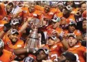  ??  ?? 1040 had the play-by-play rights to all of the major franchises at one time, including the 2011 Grey Cup champion BC Lions.