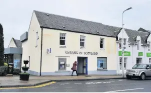  ??  ?? Closing The Bank of Scotland branch in Auchterard­er