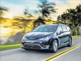  ?? FCA ?? THE PACIFICA HYBRID is easy to operate and fun to drive. It accelerate­s to freeway speed with confidence, passes with authority and is zippy around town.