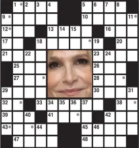  ??  ?? The identity of the featured performer is found within the answers in the puzzle. To take the TV challenge, unscramble the letters noted with asterisks within the puzzle.