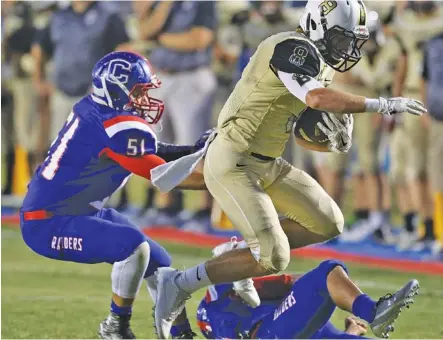  ?? STAFF FILE PHOTO ?? Dylan Standifer, with ball, primarily played wide receiver for Bradley Central last season, but now he’s the starting quarterbac­k, and his play will be a big factor in how the Bears fare in Region 2-6A.