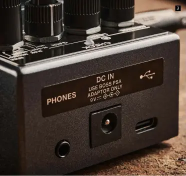  ?? ?? 3. Going beyond the capability of your average Boss compact pedal, on the IR-2 you can use the USB socket to load in new IRs or connect to a DAW for recording. Monitor that using the headphone socket or use it with just guitar and pedal for some silent practice 3