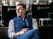  ?? JEENAH MOON / THE NEW YORK TIMES ?? Peloton was started in 2012 by John Foley who was a fan of spin studios like SoulCycle. He found it difficult to get to the classes so he created Peloton to bring SoulCycle’s vibe into people’s homes.