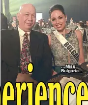  ??  ?? …Miss Bulgaria…