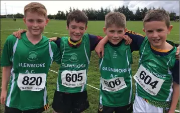  ??  ?? The Glenmore Bous under-12 team that finished third, Daniel Connolly, Seamus Smalle, Tiarnan Hanniffy and Peadar Walsh.