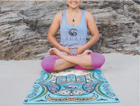  ?? Picture: CLARE MERRIFIELD ?? Yoga instructor Judes Yang developed start-up Sahaja Yoga Mats which hit the market earlier this year.