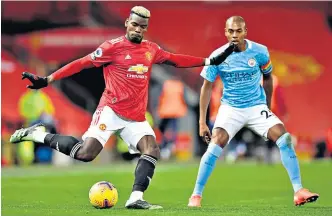  ??  ?? Can Paul Pogba take United past City in the Manchester derby? Wed, Sky Main Event, 7.45pm