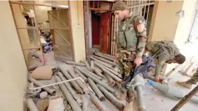  ??  ?? A house used by IS and recaptured by Iraqi forces east of Mosul.