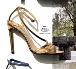  ?? ?? JIMMY CHOO SANDALIA DE PIEL METALIZADA.