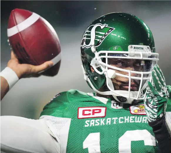  ?? TROY FLEECE ?? It is nonsensica­l for Saskatchew­an Roughrider­s quarterbac­k Brandon Bridge to not be classified as a Canadian for ratio purposes, columnist Rob Vanstone argues.