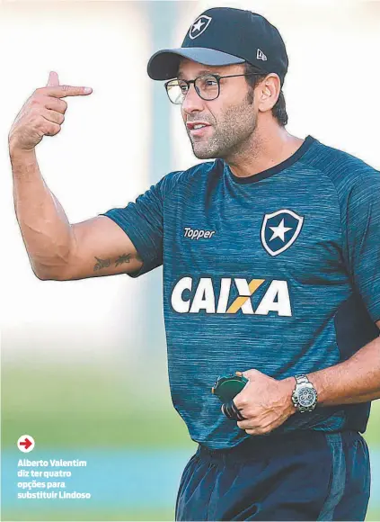  ?? VÍTOR SILVA / SS PReSS/ BOTAFOGO ?? alberto Valentim diz ter quatro opções para substituir Lindoso