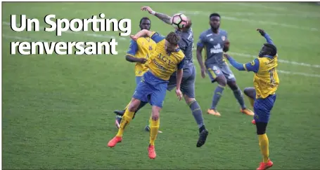  ?? (Photos Luc Boutria) ?? Dans un match dingue, les Toulonnais ont s’arracher pour revenir à - avant de s’envoler vers une victoire nette : -.