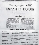  ?? ?? In 1952: It is hard to believe food rationing from the Second World War continued until 1954, two years into the reign of HM Queen Elizabeth. The Courier provided a handy cut-out-and-keep guide, right, to where you should go to collect your ration book.