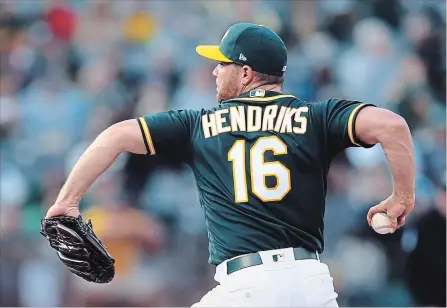  ?? ASSOCIATED PRESS FILE PHOTO ?? Liam Hendriks, whom the Oakland Athletics designated for assignment at one point this season, will start in the American League wild-card game.