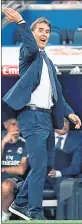  ??  ?? Julen Lopetegui reacts during the match between Real Madrid and Club Deportivo Leganes recently.