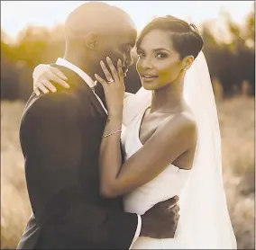  ?? Musa Mthombeni) (Pic: Instagram/ ?? Musa and Liesl had their white wedding last month.