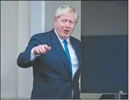  ?? AP/CRAIG RUTTLE ?? Britain’s Prime Minister Boris Johnson arrives Monday for the United Nations General Assembly in New York.