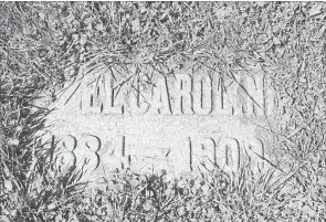  ?? SCOTT GARDNER THE HAMILTON SPECTATOR ?? The worn grave marker of Ethel Kinrade in Hamilton Cemetery.