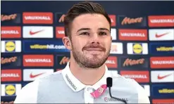  ?? PAUL ELLIS/AFP ?? PERCAYA DIRI: Kiper timnas Inggris Jack Butland menghadiri jumpa pers di St George’s Park di Burtonon-Trent (22/3).