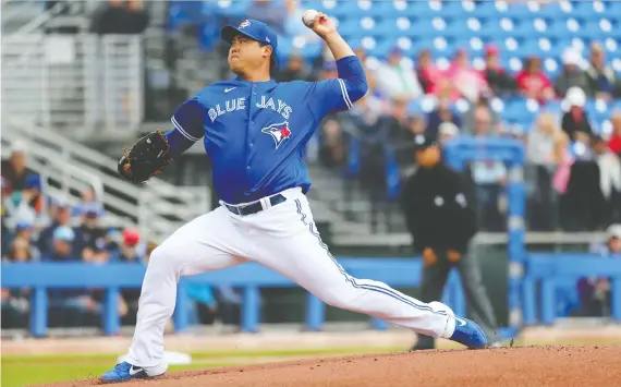  ?? PHOTOS: KIM KLEMENT/USA TODAY SPORTS ?? Lefty starter Hyun-jin Ryu is the undisputed ace of a rebuilt rotation and he’ll get the ball when the Blue Jays open the 2020 campaign.