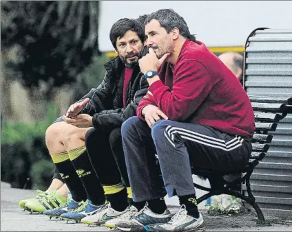  ?? FOTO: JUAN ECHEVERRÍA ?? En crecimient­o El técnico del equipo getxotarra admite que les ha faltado margen de tiempo para una posible remontada