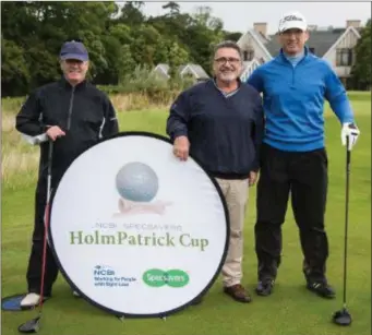  ??  ?? Noel Ivanoff and Vincent Lumsden of Courtown Golf Club competing in the Holmpatric­k Cup recently.