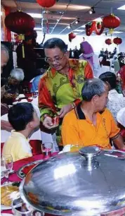  ??  ?? Uncertain future: A file picture of Lajim during a function held for senior citizens in Kuala Lumpur. The coffeeshop talk now is on Lajim leaving Umno to head a party. But is it true?