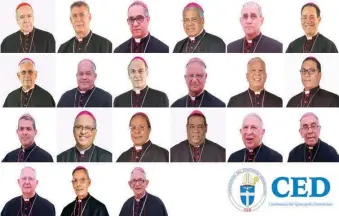  ?? FUENTE EXTERNA ?? Collage de los Obispos que conforman la Conferenci­a del Episcopado Dominicano.