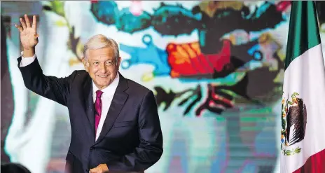  ?? MANUEL VELASQUEZ/GETTY IMAGES ?? Mexico’s president-elect Andrés Manuel López Obrador has espoused conflictin­g views on NAFTA, lauding its successes while also criticizin­g export-driven growth and its failure to improve the lives of Mexico’s poor. He is seen as being “ambivalent”...